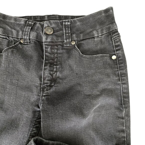 Seven7 Womens Slim Bootcut Tummyless Jeans Size 6 Black Denim Stretch JJ3916 - Picture 10 of 14